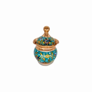 قندان مسی تراش سبز - نمای داخلی