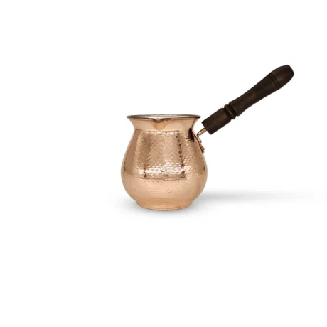 قهوه جوش مسی دسته چوبی بزرگ