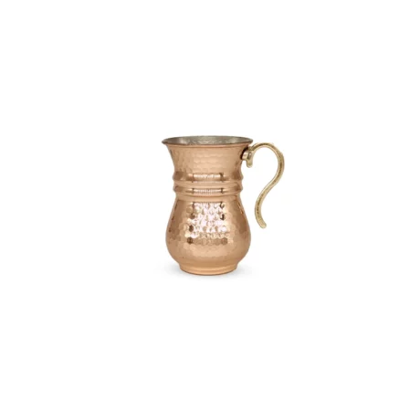 لیوان مسی دسته دار چکشی طرح ترک
